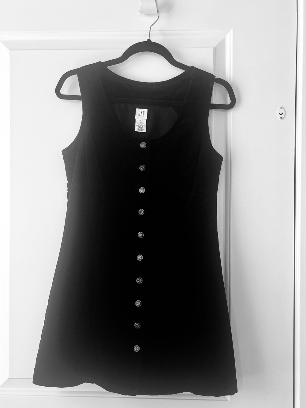 Rare Vintage Gap 1990s
Velvet Jumper Mini Dress - Black, Size 1 (Fits XXS/XS)